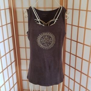 Sonoma Brown Design Tank Top